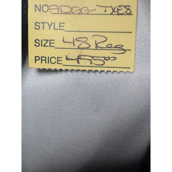 Q by Flynt Blazer Mens Size 48R Booth Jacket Navy 2 Button Single-Breasted - Picture 7 of 16